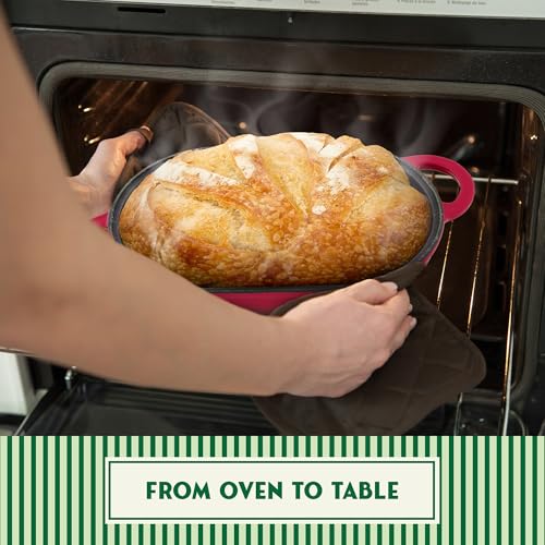 Blue 2 Qt Enameled Cast Iron Bread Oven with Lid X724633