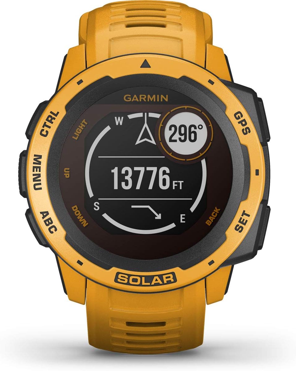 Sunburst Yellow Rugged Outdoor Smartwatch with Solar Charging X883