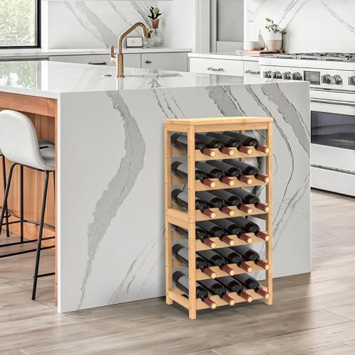 12 Bottles 3 Tier Bamboo Wine Rack B793