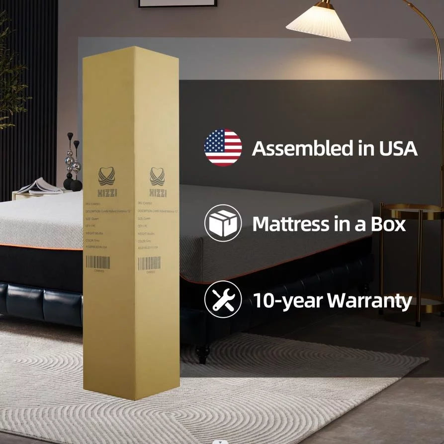 12 inch Hybrid Medium-Firm King Mattress with Gel Memory Foam X951628