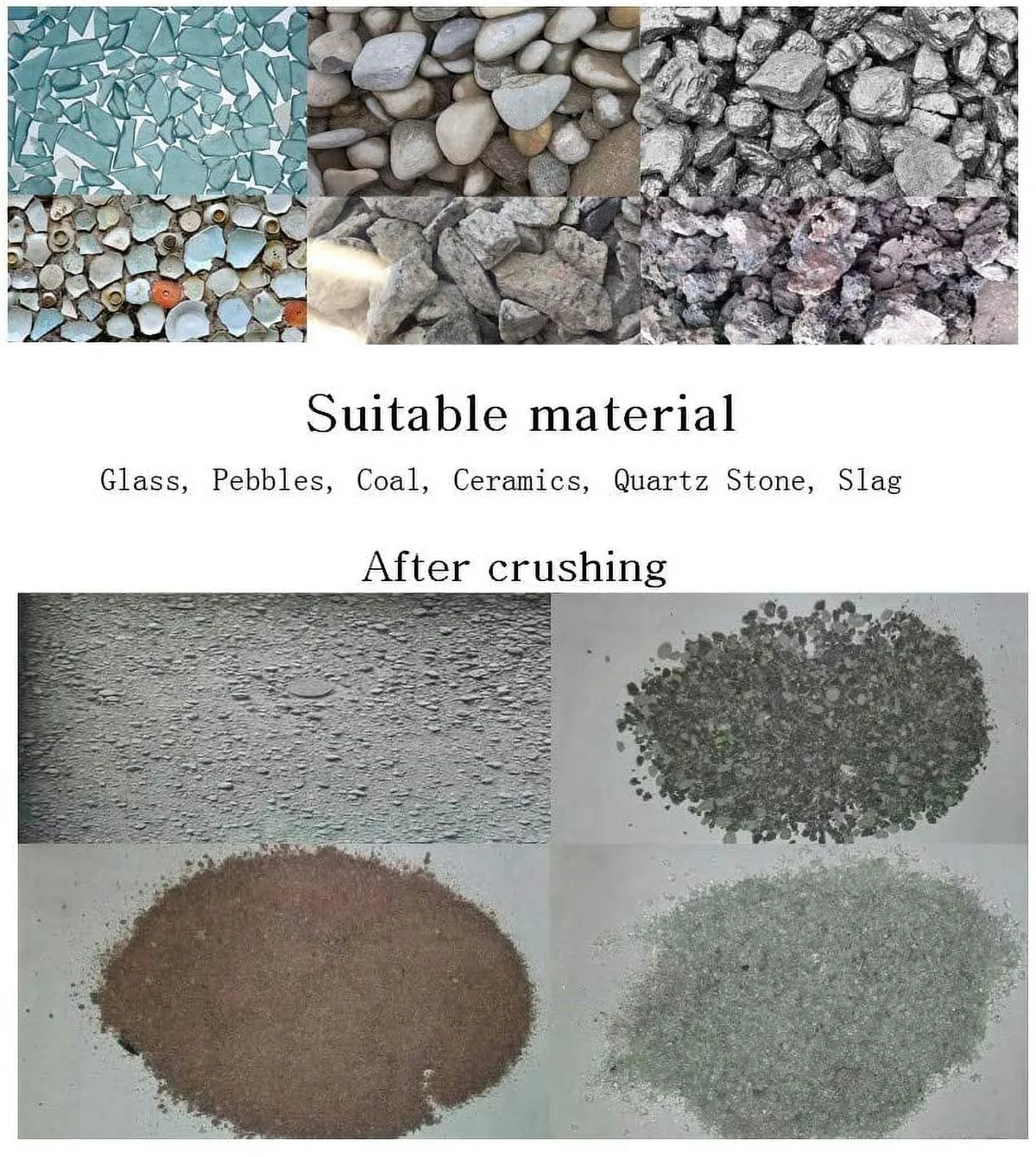 Hammer Crusher Rock Crush Machine Coal Gangue Breaker Shatter Grinder 220V M86640