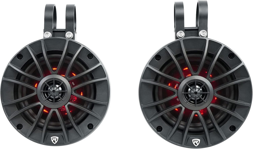 5.25" Powered Marine Bluetooth LED Tower Speakers R8158