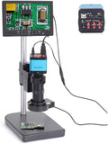 14MP HDMI USB Digital Industry Microscope Camera 100X Zoom C-Mount Lens 8GB TF Card 7 inch HDMI LCD Monitor B3628