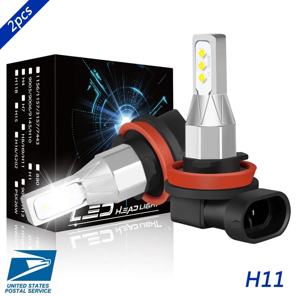2x H11 Low/Fog Light LED Headlight Bulb 6000K White X4671