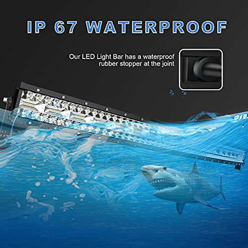 20 Inch 420W LED Light Bar Triple Row Flood Spot Combo Beam Off Road Lights X1128