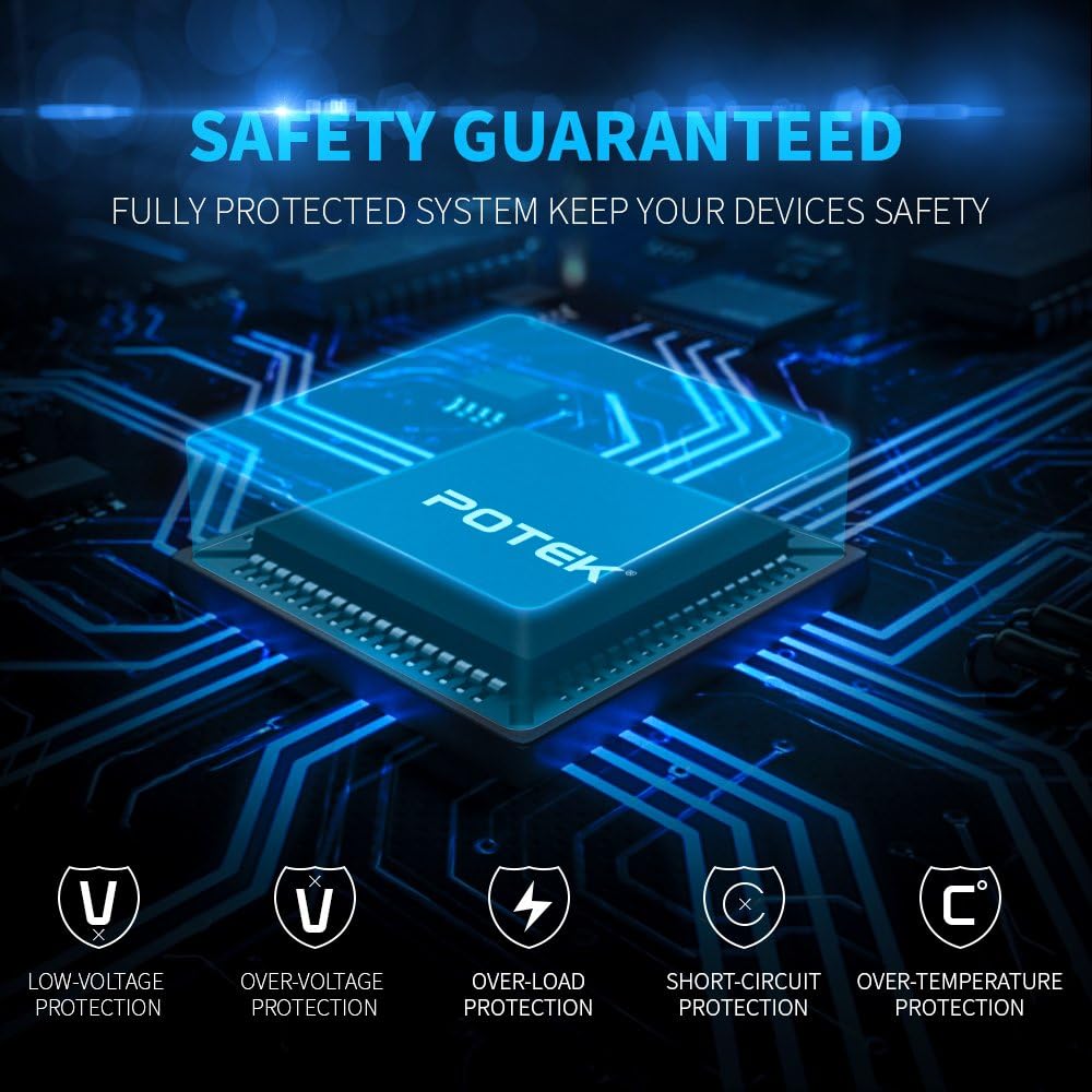 5000W Power Inverter 4 AC Outlets 12V DC to 110V AC Car Inverter with 2 USB Ports D278720
