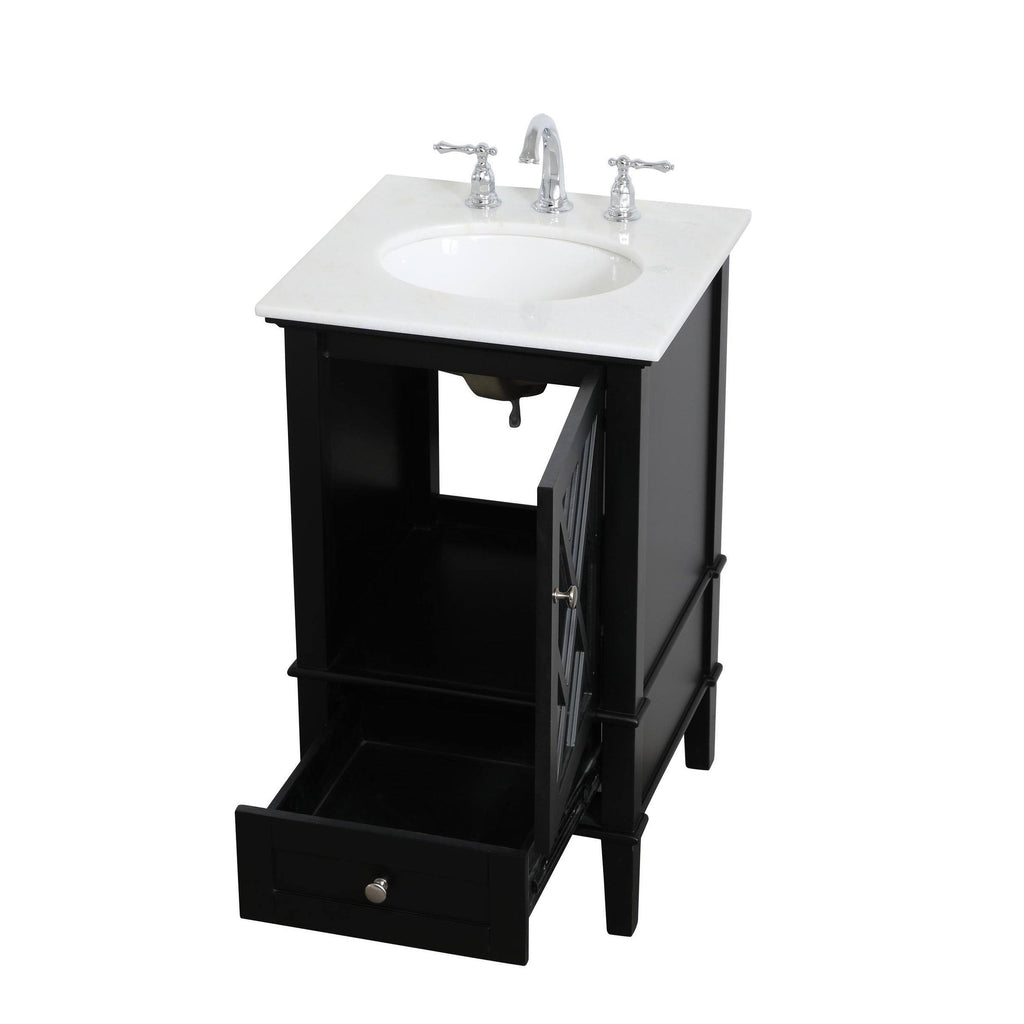 Grey Vanity Cabinet Set with Marble Top A5024