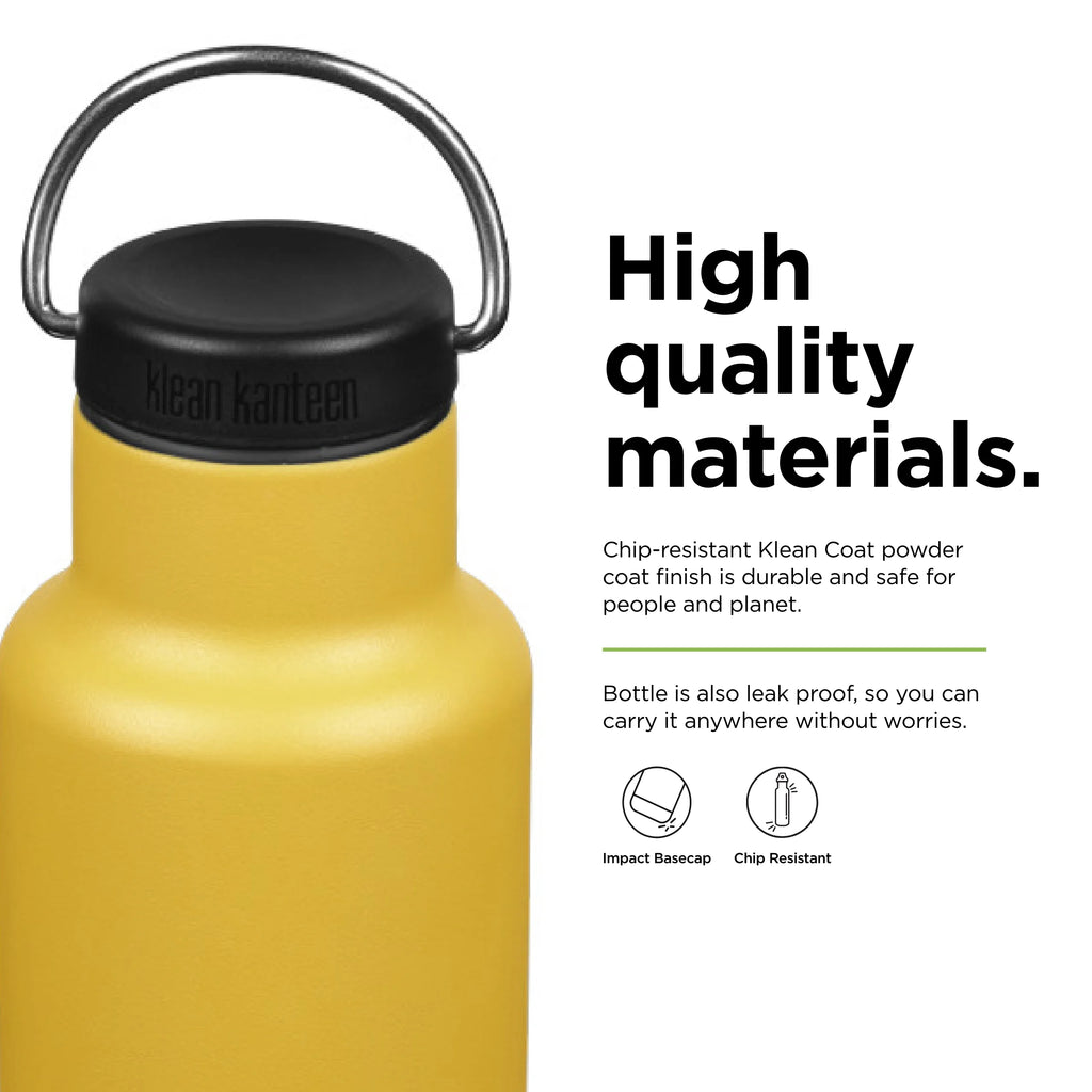 Insulated Classic Bottle with Loop Cap, 20oz, Marigold M968