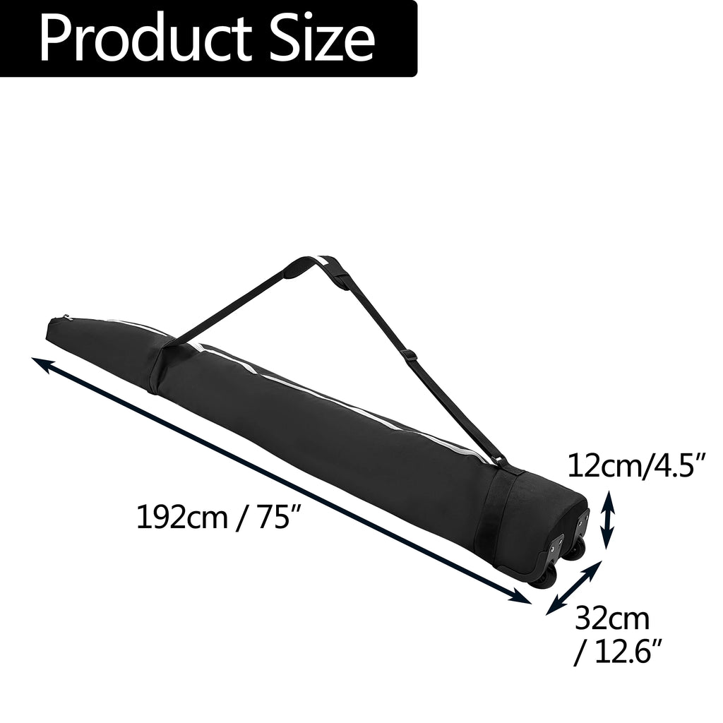 Roller Snowboard Bag with Wheels Waterproof Ski Equipment Storage Bag U9795