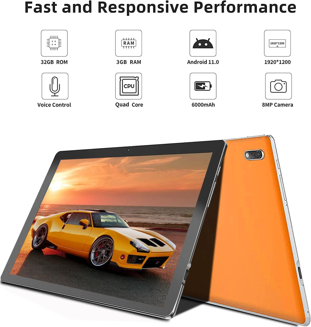 10.3 Inch Android 11 Tablet with 32GB Storage (Orange) F7284