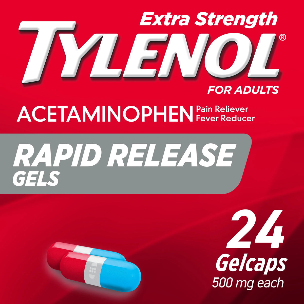 Extra Strength Acetaminophen Rapid Release Gels, 100 ct A31595