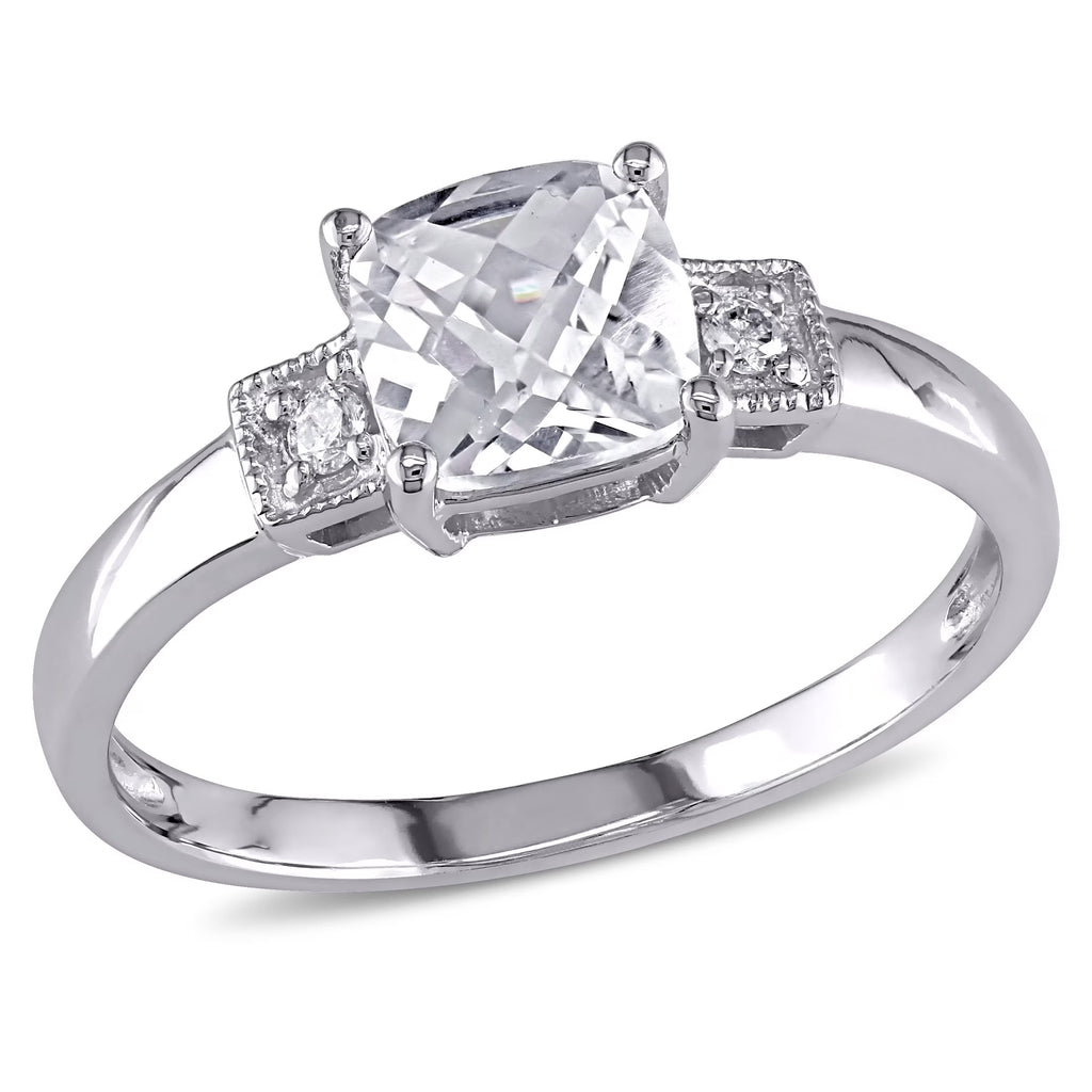 10kt White Gold 3-Stone Engagement Ring V354526