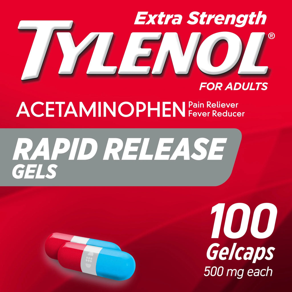Extra Strength Acetaminophen Rapid Release Gels, 100 ct A31595
