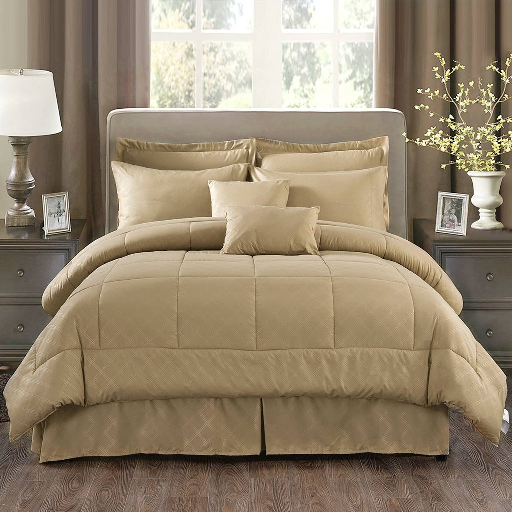 10-Piece Microfiber Comforter and Sheets Set - Twin Y601907