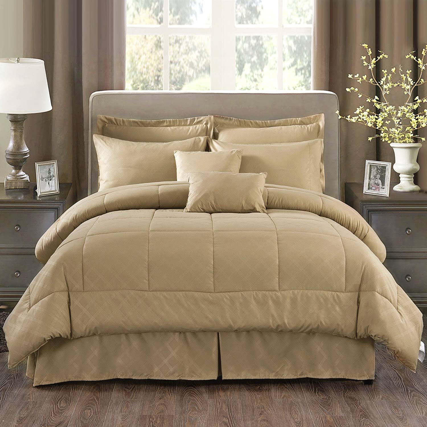 10-Piece Microfiber Comforter and Sheets Set - Twin Y601907