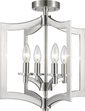 4 Light Semi-Flush Mount Brushed Nickel G3266