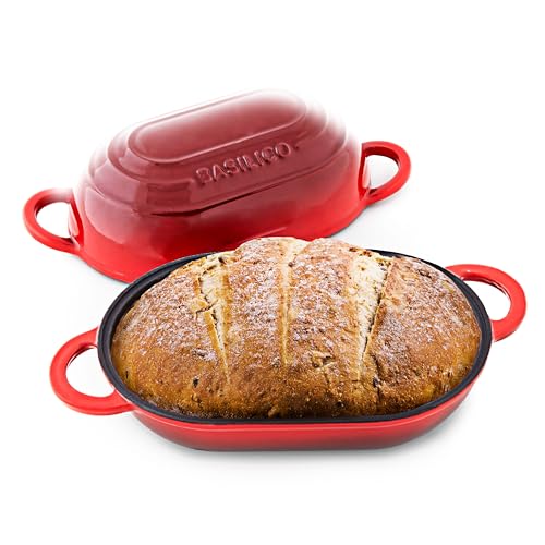 Blue 2 Qt Enameled Cast Iron Bread Oven with Lid X724633