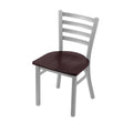 18x22 Chair with Anodized Nickel Finish, Dark Cherry Oak Seat U254