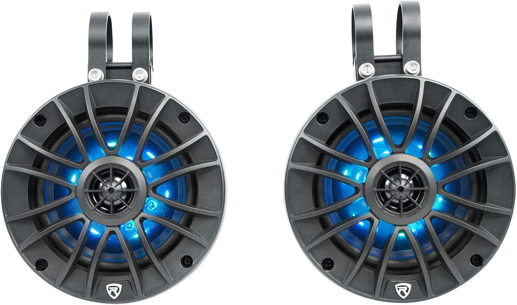 5.25" Powered Marine Bluetooth LED Tower Speakers R8158