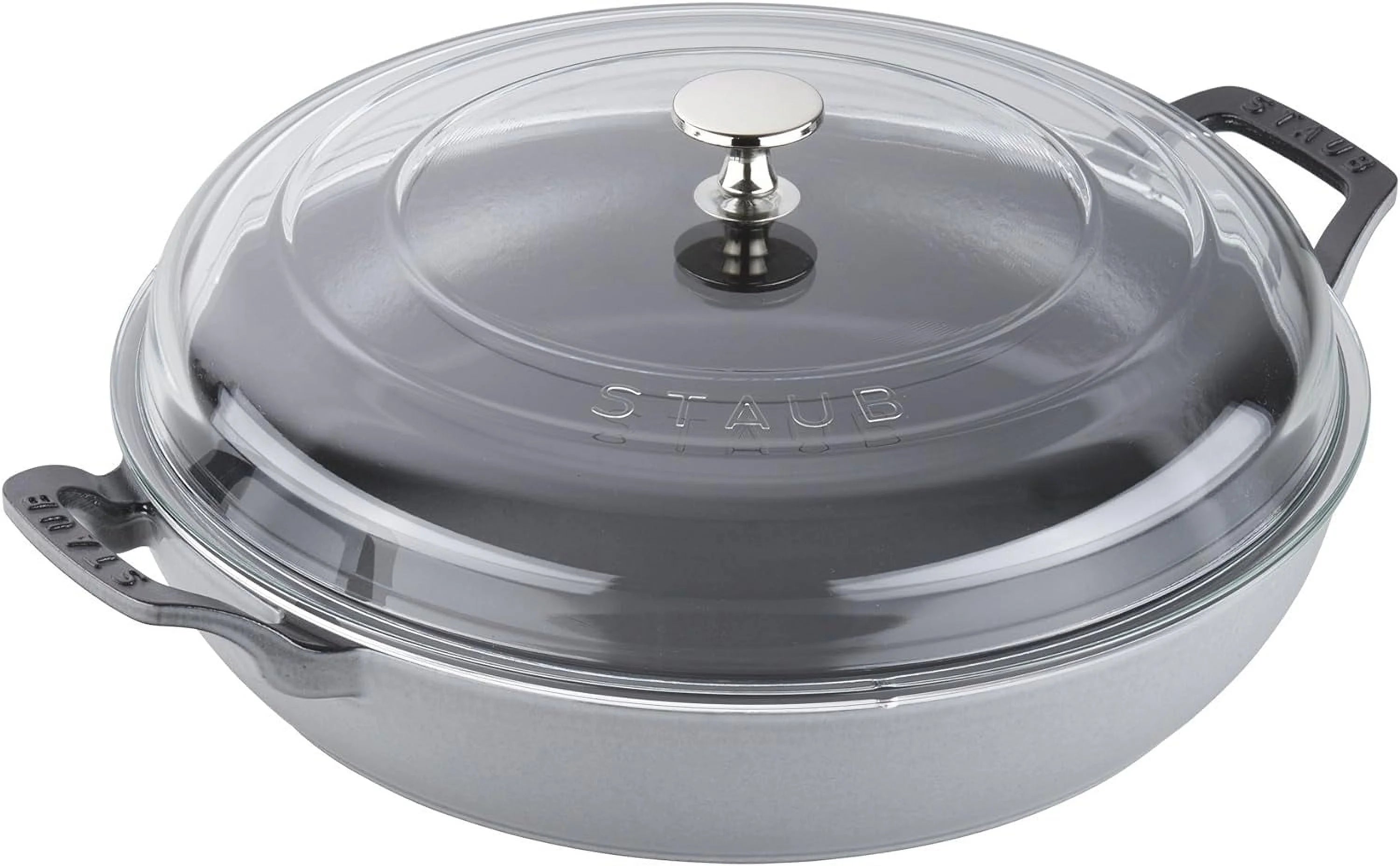 3.5 Qt Cast Iron Braiser with Glass Lid Z7865