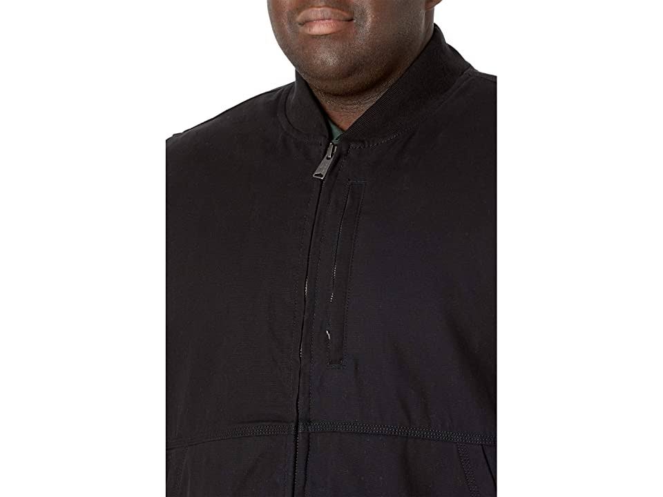 Jet Black Lined Canvas Vest V6734