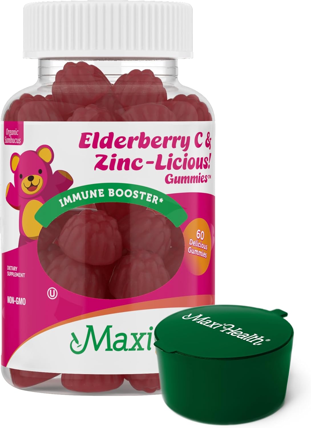60 Gummies Elderberry Zinc Gummies with Vitamin C D39433