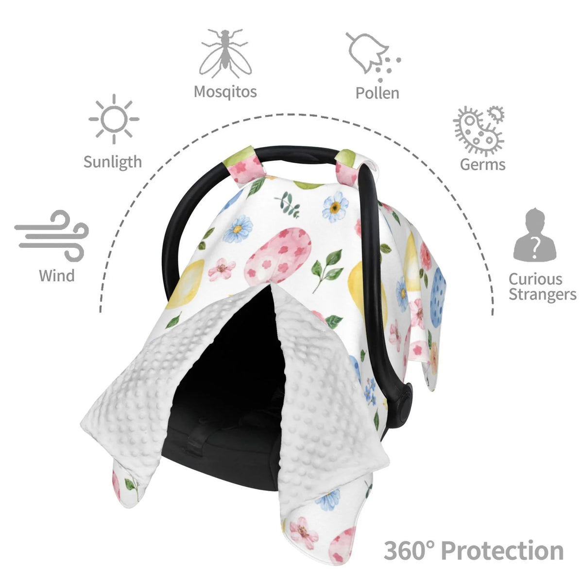 Breathable Carseat Canopy Cover T6362