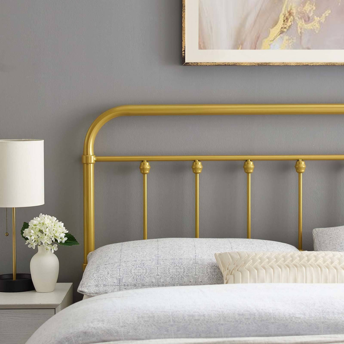 Gold King Metal Headboard F9044