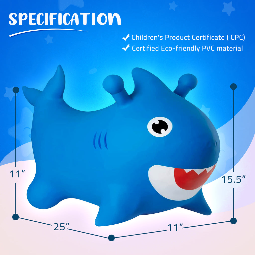 Blue Inflatable Bouncing Horse Hopper Toy C9581