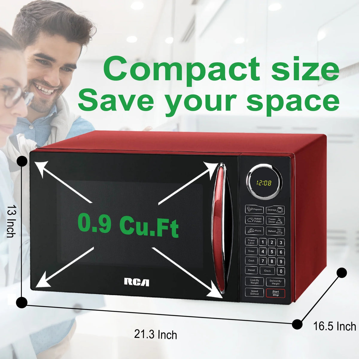 Red 0.9 cu ft Microwave A962628