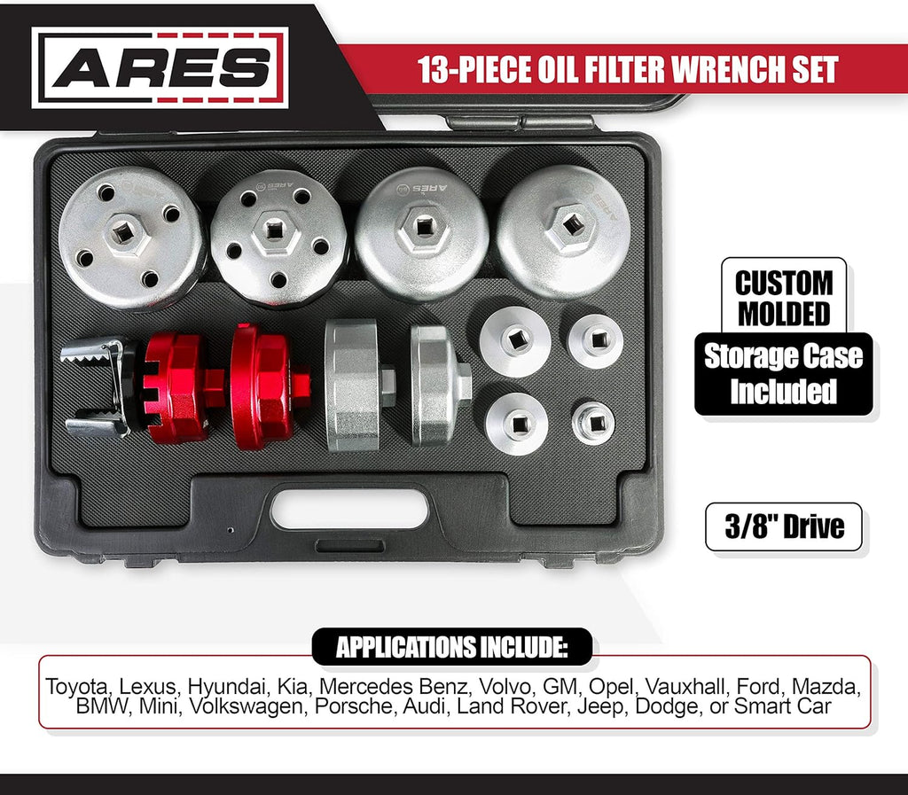 13-Piece Oil Filter Wrench Set with Storage Case N610644