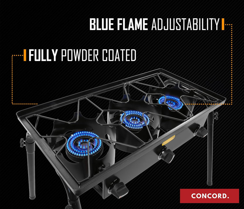 Triple Burner Outdoor Propane Stove Cooker with Regulator G993335