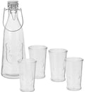 Glass Drinkware Set with Bottle Carafe and 4 Glass Tumbler V680346