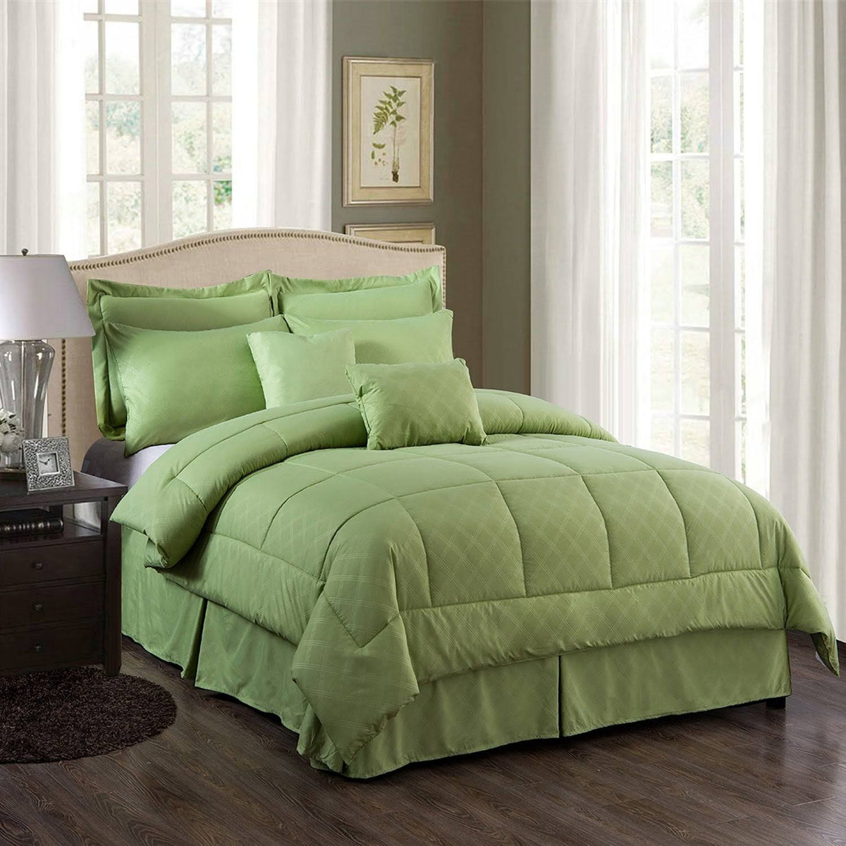 10-Piece Microfiber Comforter and Sheets Set - Twin Y601907