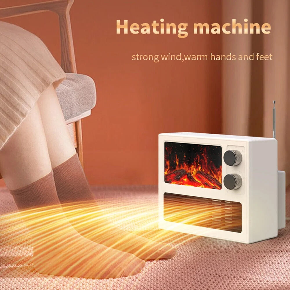 1000W Electric Fireplace Heater with 3D Flame N18831