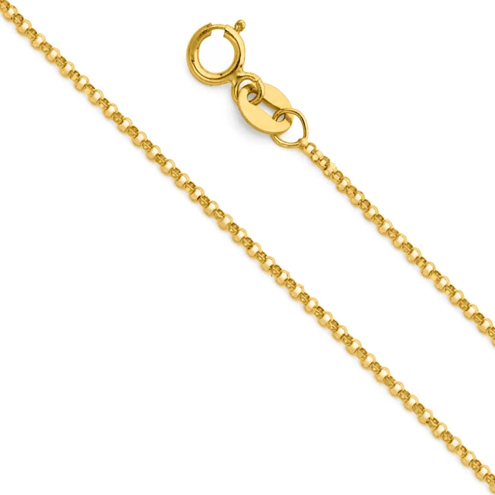 14K Yellow Gold Round Wreath Initial Letter Pendant with 22" Chain Necklace Q385359