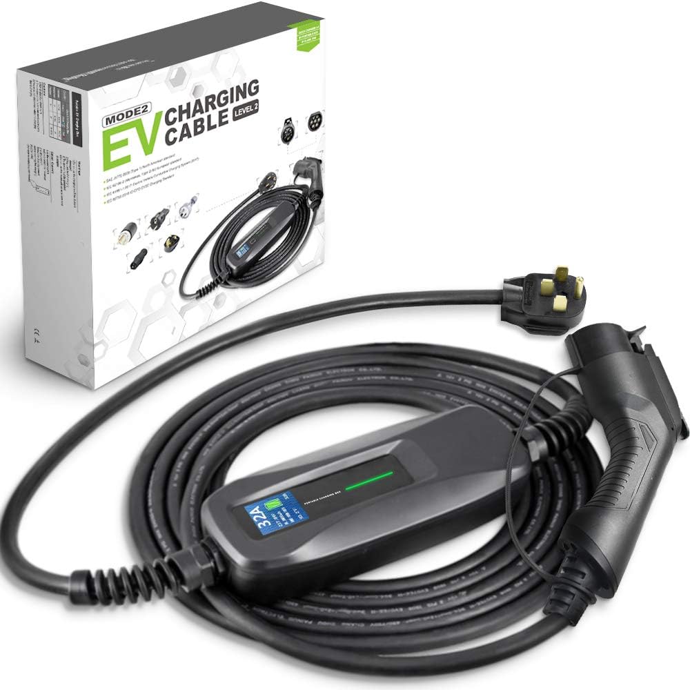 32 Amp Level 2 Portable EV Charger with NEMA14-50 26ft Cable Q545159