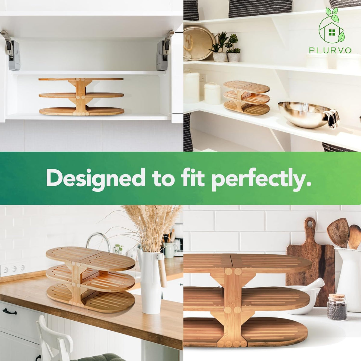 6-Tier Bamboo Plate Organizer L505