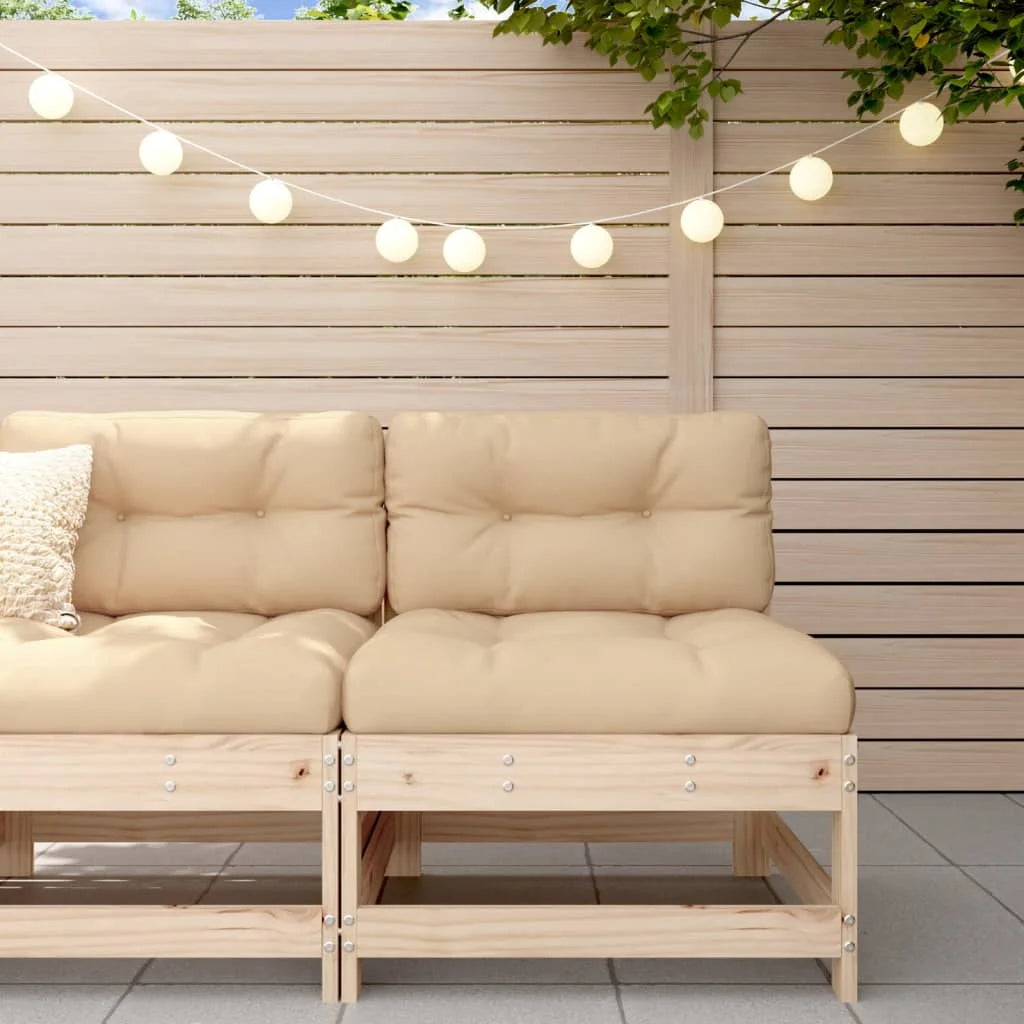 Solid Wood Pine Middle Sofa with Cushions C731076