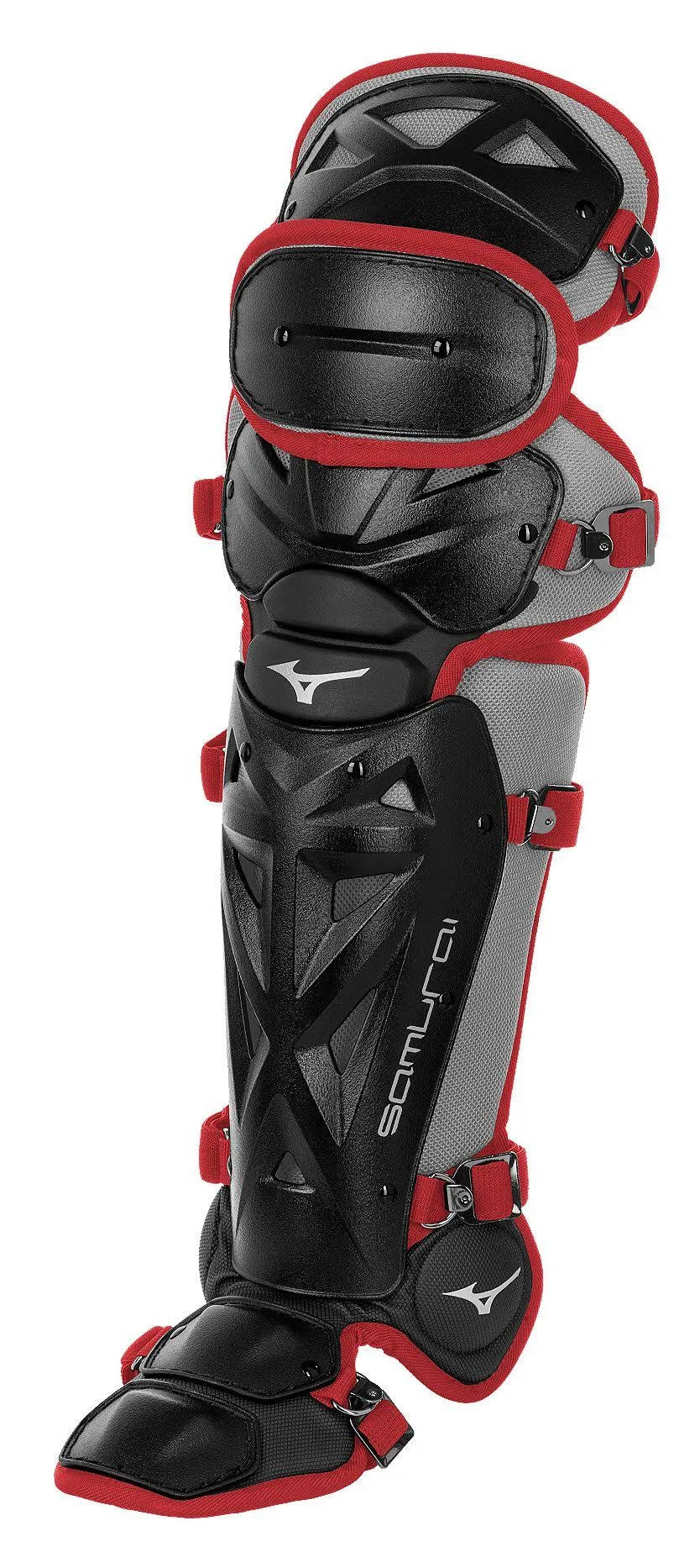 Black/Cardinal Youth Baseball Shin Guards C74488