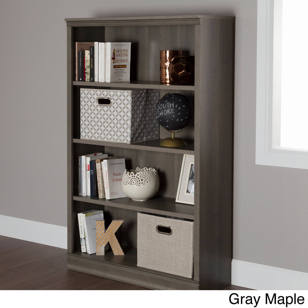 Gray Maple 4-Shelf Bookcase I764102