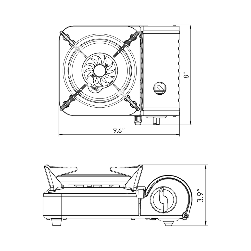 Mini Butane Portable Gas Stove with Carrying Case N950551