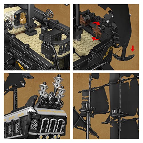 Black Pearl Sailboat Model Building Blocks Set (2868 Pieces) Z2019