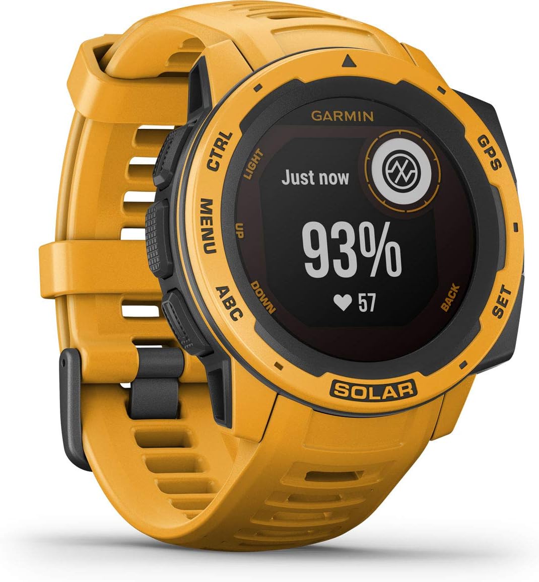 Sunburst Yellow Rugged Outdoor Smartwatch with Solar Charging X883