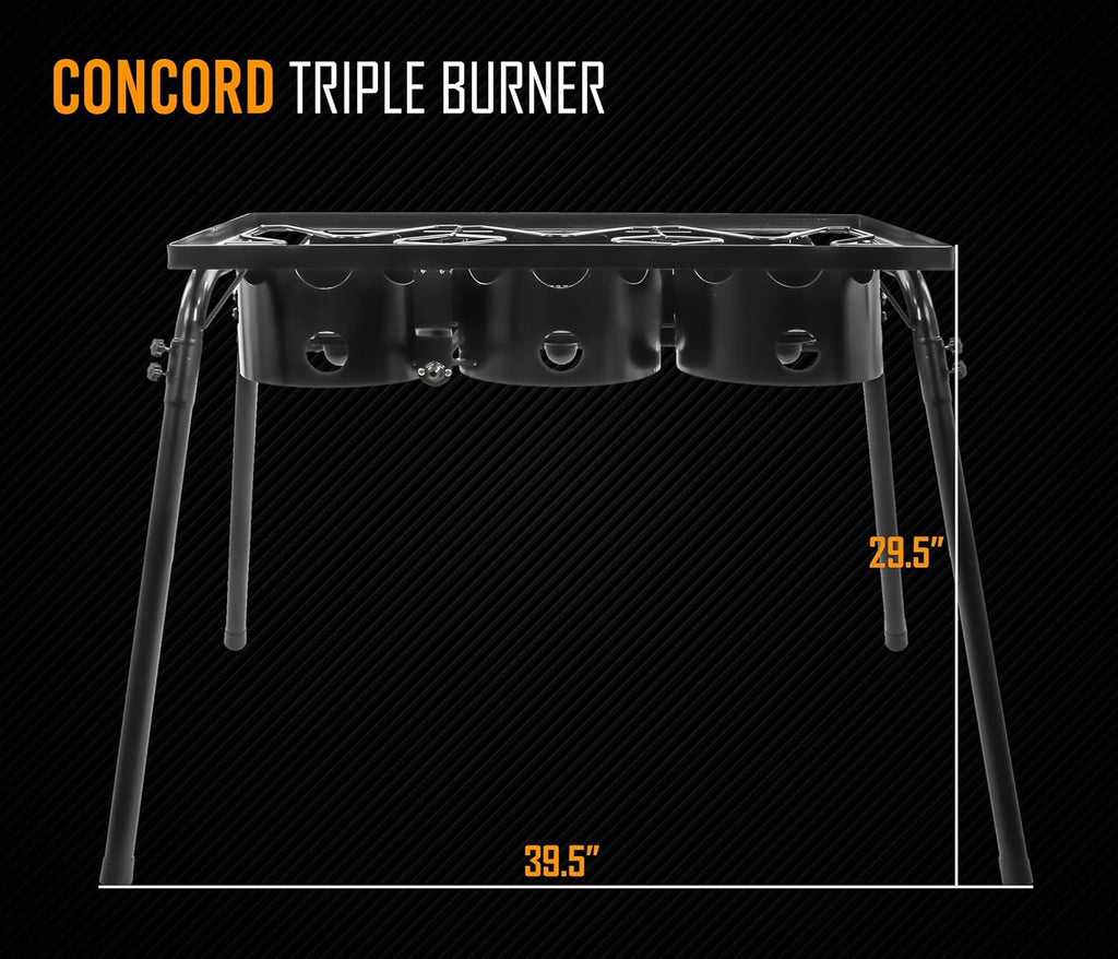 Triple Burner Outdoor Propane Stove Cooker with Regulator G993335