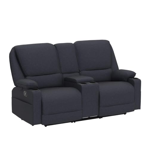 Light Grey 2 Seater Manual Reclining Loveseat Sofa P18054