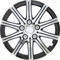 Black and Silver 10-Spoke 15 Inch Wheel Covers Set of 4 A6554