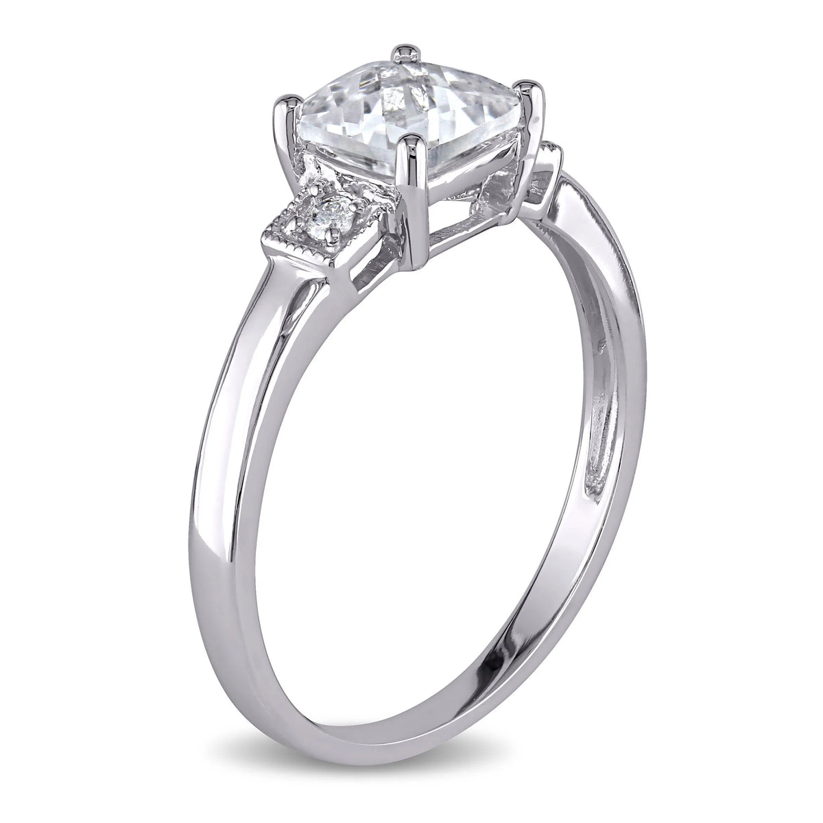 10kt White Gold 3-Stone Engagement Ring V354526