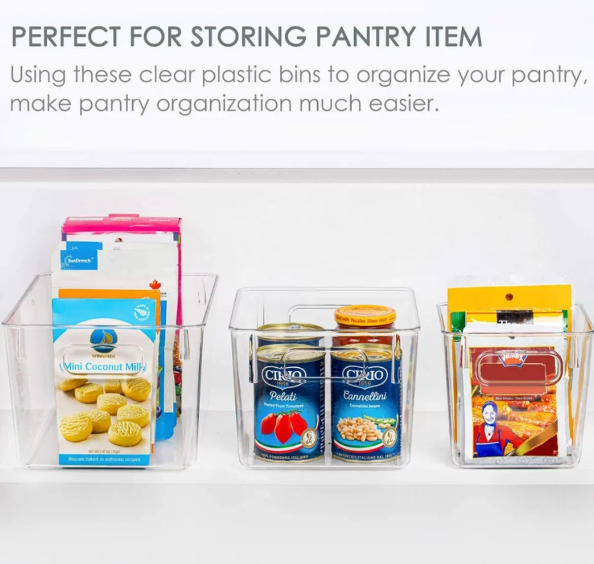 12 Pc Clear Plastic Storage Bin P44012