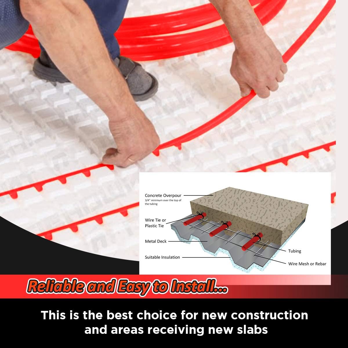 1/2 Inch X 300 Ft Red Non-Barrier Pex Tube Coil L210